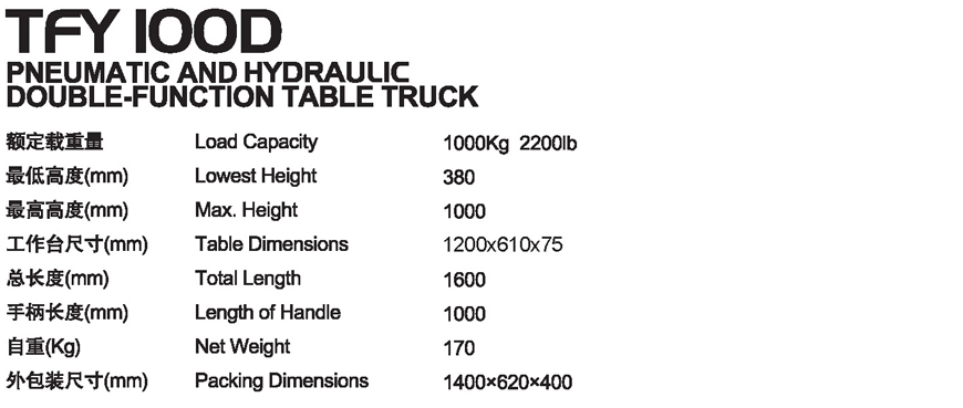 傾斜平臺(tái)車 TFY 100D