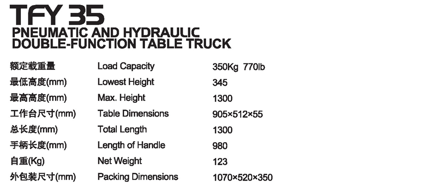 傾斜平臺(tái)車(chē) TFY 35